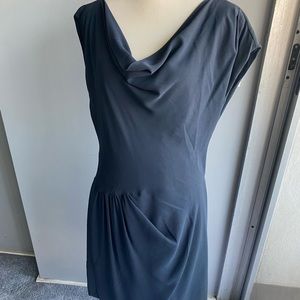 Max Azria Blue Drape Dress
